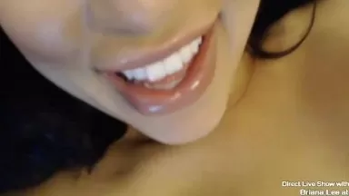 Stunning hot busty babe Briana Lee masturbates POV