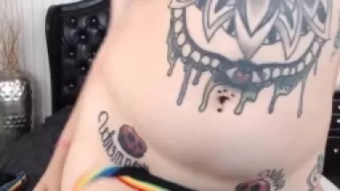 2 tongue rings inked Violette needs someone to dominate