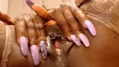 Adorable chatty African princess close up pussy fucking